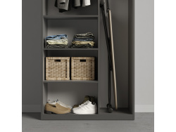AKTION! NEW!!! SMARTBETT WARDROBE 100 CM  Anthrtacite/Anthracite High  Gloss