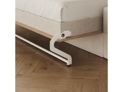SMARTBett 140x200 Schrankbett Horizontal M2 (Tiefe 55cm) Wildeiche inkl. Sandgrau SOFA