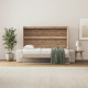SMARTBett 140x200 Schrankbett Horizontal M2 (Tiefe 55cm) Wildeiche inkl. Sandgrau SOFA