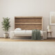 SMARTBett  Murphy Bed 140x200  Horizontal M2 (Depth 55cm) Wild Oak  incl.SOFA Sand grey