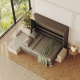 SMARTBett Murphy Bed 160x200 Horizontal M2 Anthracite (Depth 55cm)  with Corner Sofa Sand  Grey