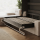SMARTBett Murphy Bed 160x200 Horizontal M2 Anthracite (Depth 55cm)  with Corner Sofa Sand  Grey