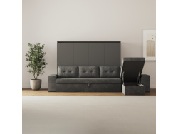 SMARTBett Murphy Bed 160x200 Horizontal M2 Wild Oak...