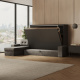SMARTBett Murphy Bed 160x200 Horizontal M2 Wild Oak  (Depth 55cm)  with Corner Sofa Sand  Grey