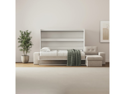 SMARTBett Murphy Bed with Corner Sofa Sand Grey 160x200...