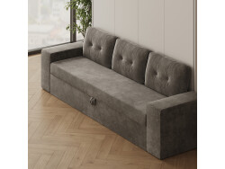 SMARTBett Murphy bed with sofa Anthrazit (M2 55cm depth) 160x200 Horizontal Pearl Gray