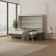 SMARTBett Murphy bed with sofa Anthrazit (M2 55cm depth) 160x200 Horizontal Pearl Gray