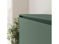 SMARTBett 140x200 Wall Bed Horizontal M2 (Depth 55cm) Roock Green withl. SOFA