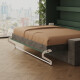 SMARTBett 140x200 Wall Bed Horizontal M2 (Depth 55cm) Roock Green withl. SOFA