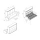 SMARTBett 140x200 Wall Bed Horizontal M2 (Depth 55cm) Roock Green withl. SOFA