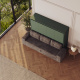 SMARTBett 140x200 Wall Bed Horizontal M2 (Depth 55cm) Roock Green withl. SOFA