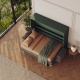 SMARTBett 140x200 Wall Bed Horizontal M2 (Depth 55cm) Roock Green withl. SOFA