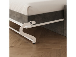 SMARTBett 160x200 Schrankbett Horizontal inkl.SOFA  Anthrazit  M2 (Tiefe 55cm) WEISS