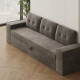 SMARTBett 160x200 Schrankbett Horizontal inkl.SOFA  Anthrazit  M2 (Tiefe 55cm) WEISS
