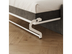 SMARTBett 140x200 Wall Bed Horizontal M2 (Depth 55cm) WHITE incl. SOFA Anthracite