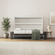 SMARTBett 140x200 Wall Bed Horizontal M2 (Depth 55cm) WHITE incl. SOFA Anthracite