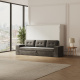SMARTBett 140x200 Wall Bed Horizontal M2 (Depth 55cm) WHITE incl. SOFA Anthracite