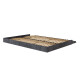 SMARTBett 140x200 Wall Bed Horizontal M2 (Depth 55cm) Pearl  Grey withl. SOFA Anthracite