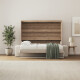 SMARTBett 160x200 Wall Bed Horizontal M2 (Depth 55cm) Wild Oak incl. SOFA