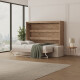 SMARTBett 160x200 Wall Bed Horizontal M2 (Depth 55cm) Wild Oak incl. SOFA