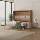 SMARTBett 160x200 Wall Bed Horizontal M2 (Depth 55cm) Wild Oak incl. SOFA