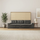 SMARTBett 140x200 Schrankbett Horizontal M2 (Tiefe 55cm) Kaiserberg Eiche inkl.SOFA Anthrazit