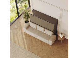 SMARTBett 140x200 Wall Bed Horizontal M2 (Depth 55cm) Anthrazit incl. SOFA Anthracite