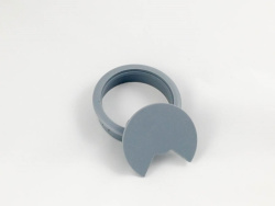 Cable connector grommet 80 mm gray